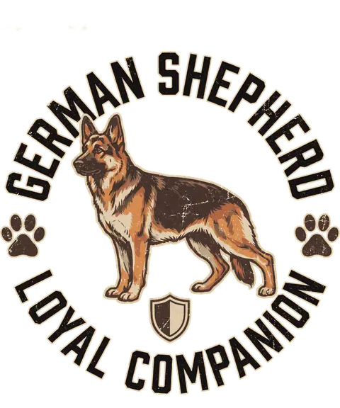 German Shepherd vintage 90s graphic tee design
