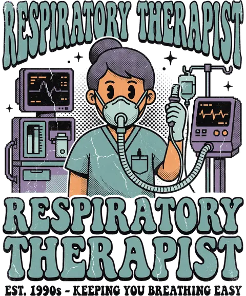 Respiratory Therapist vintage 90s graphic tee design