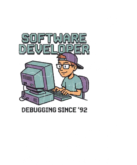 Software Developer vintage 90s graphic tee design