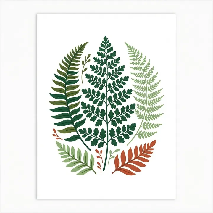 Aesthetic Botanical Fern Poster — AI design