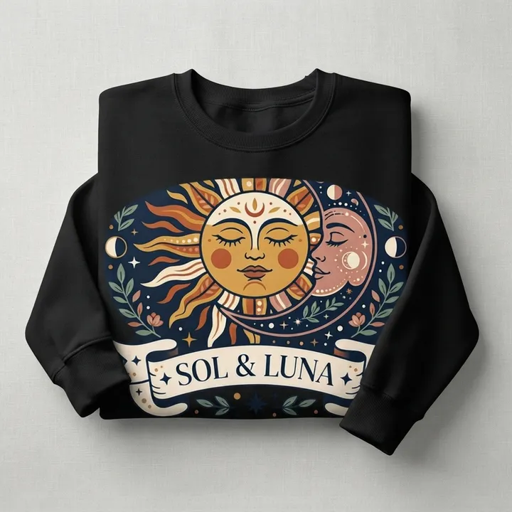 Aesthetic Celestial Sun And Moon Sweatshirt — Your result