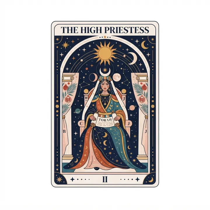 Aesthetic Celestial Tarot Card Poster — Design IA