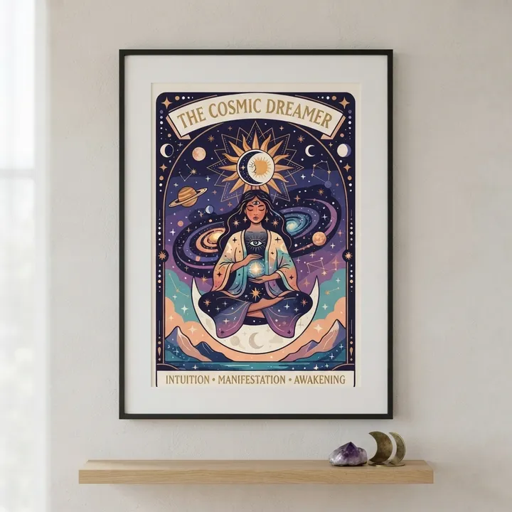 Aesthetic Cosmic Tarot Card Poster — Seu resultado