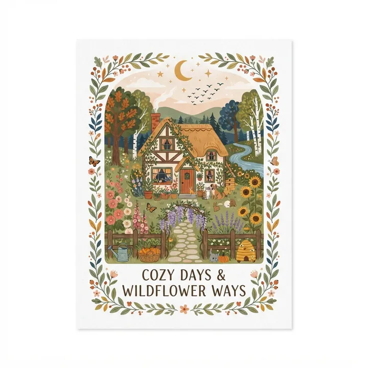 Aesthetic Cottagecore Posters — KI-Design
