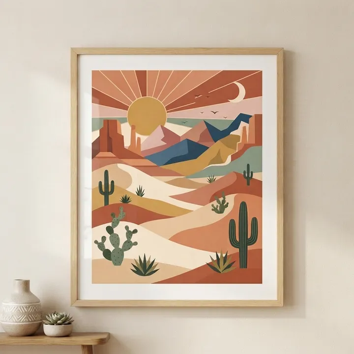 Aesthetic Desert Landscape Poster — Dein Ergebnis