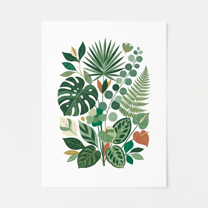 Aesthetic Green Botanical Poster — Design IA