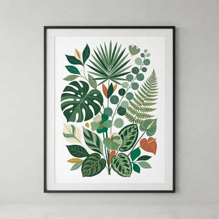 Aesthetic Green Botanical Poster — Seu resultado