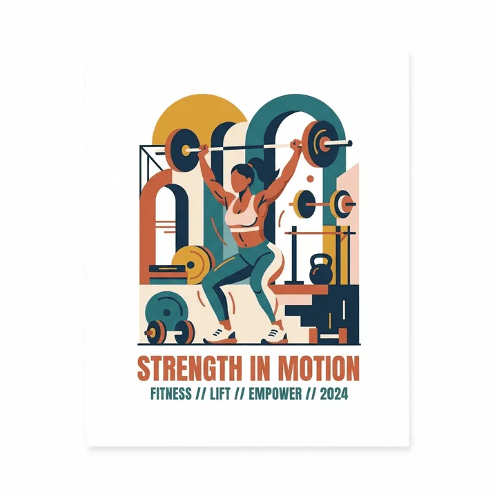 Aesthetic Gym Posters — AI design