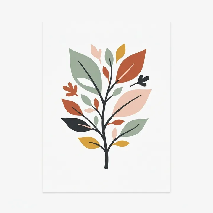 Aesthetic Minimalist Botanical Poster — AI design