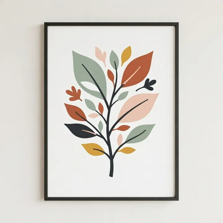 Aesthetic Minimalist Botanical Poster — Your result