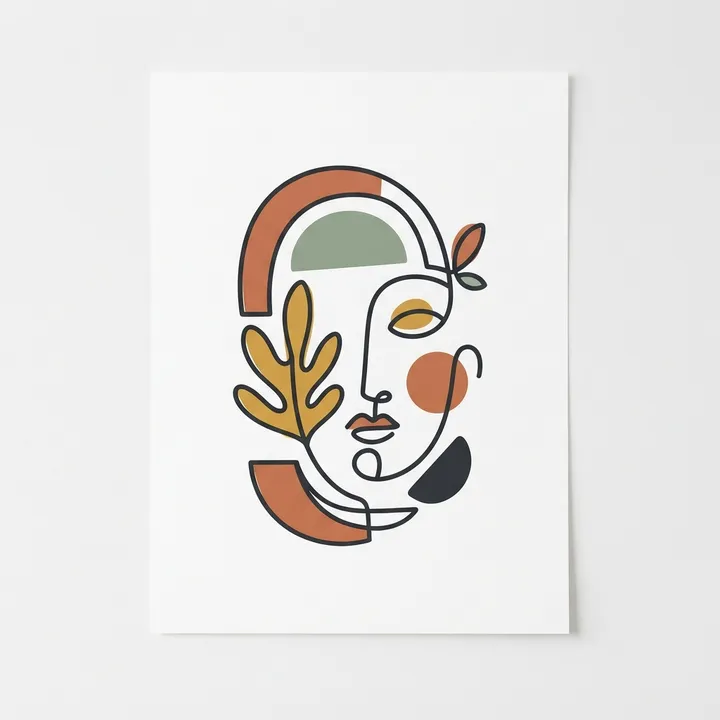 Aesthetic Minimalist Line Art Poster — AI design