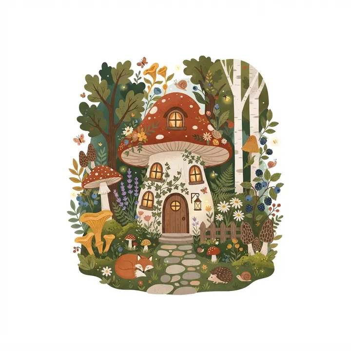 Aesthetic Mushroom Cottagecore Mug — AI design