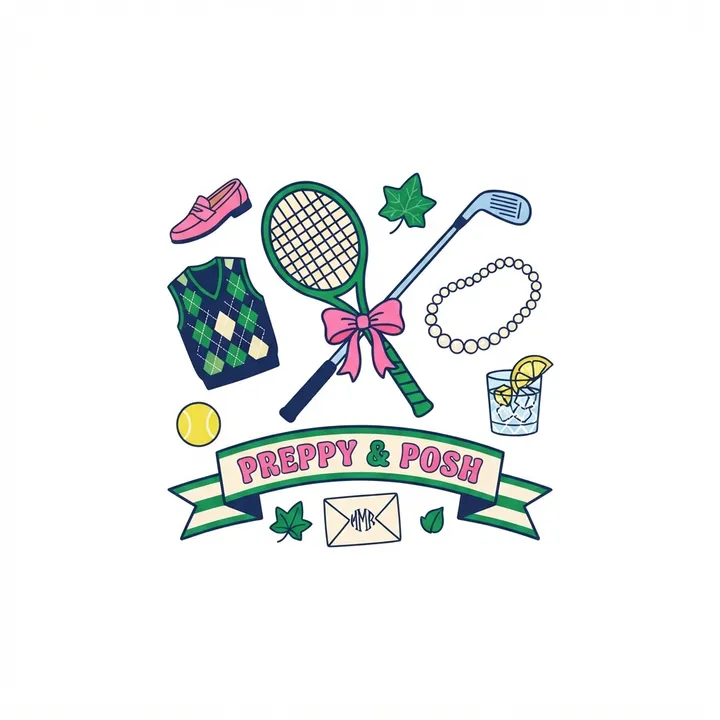 Aesthetic Preppy Wall Art Poster — KI-Design