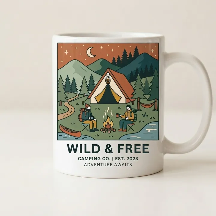Aesthetic Retro Camping Mug — Your result