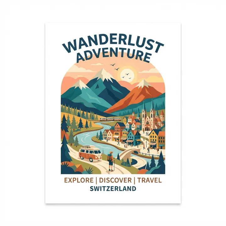 Aesthetic Travel Posters — AI design