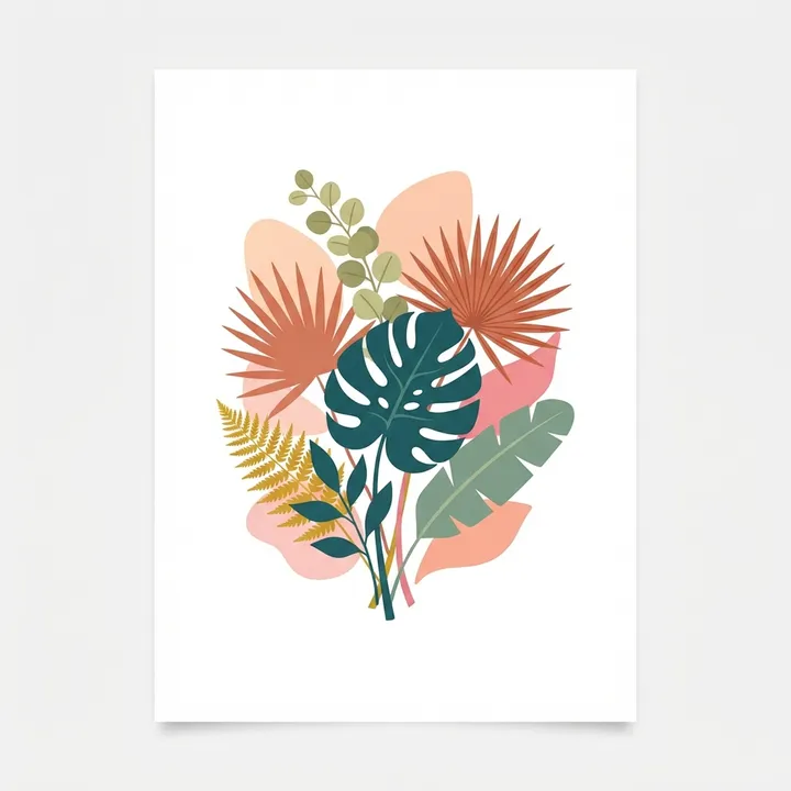 Aesthetic Vintage Botanical Poster — KI-Design