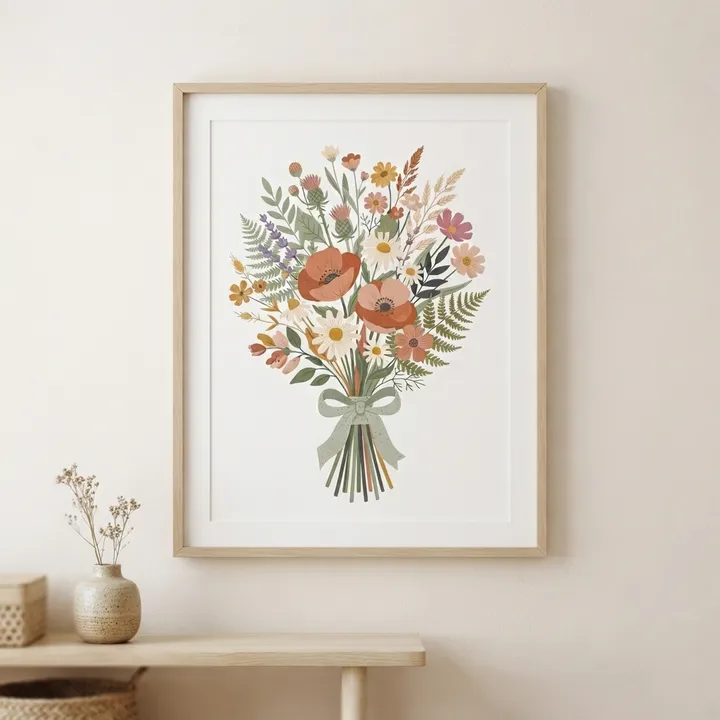 Aesthetic Wildflower Bouquet Poster — Your result