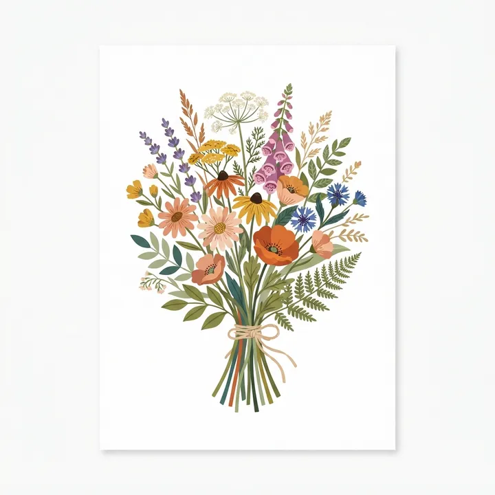 Aesthetic Wildflower Wildflower Bouquet Sweatshirt — Design IA