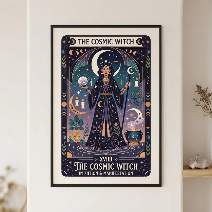 Aesthetic Witchy Tarot Card Poster — Tu resultado