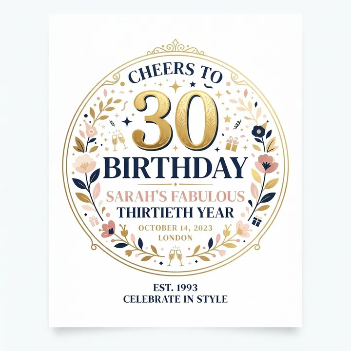 Custom 30th Birthday Shirts For Group — AI design