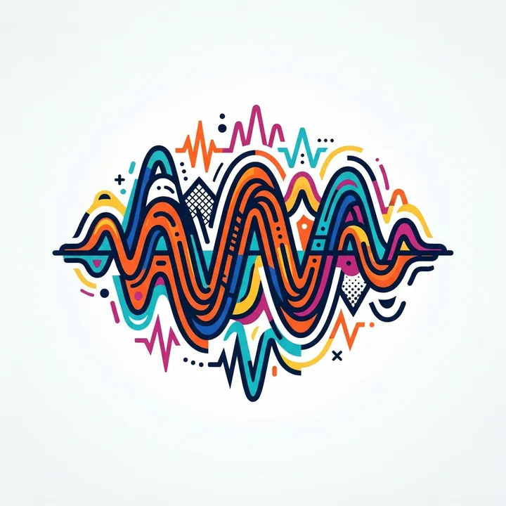 Custom Audio Wave Pattern Poster — KI-Design