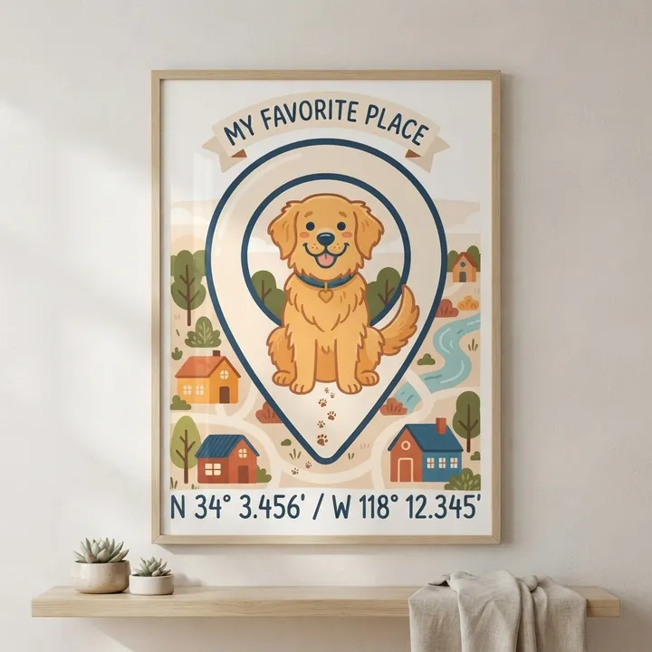 Custom Coordinate Location Poster — Dein Ergebnis