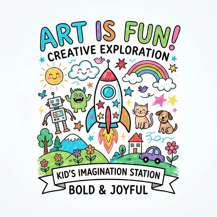 Custom Kid Drawing Shirt — AI design