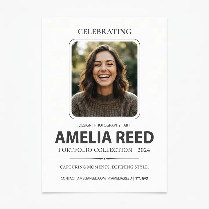 Custom Line Art Family Photo Poster — Design IA