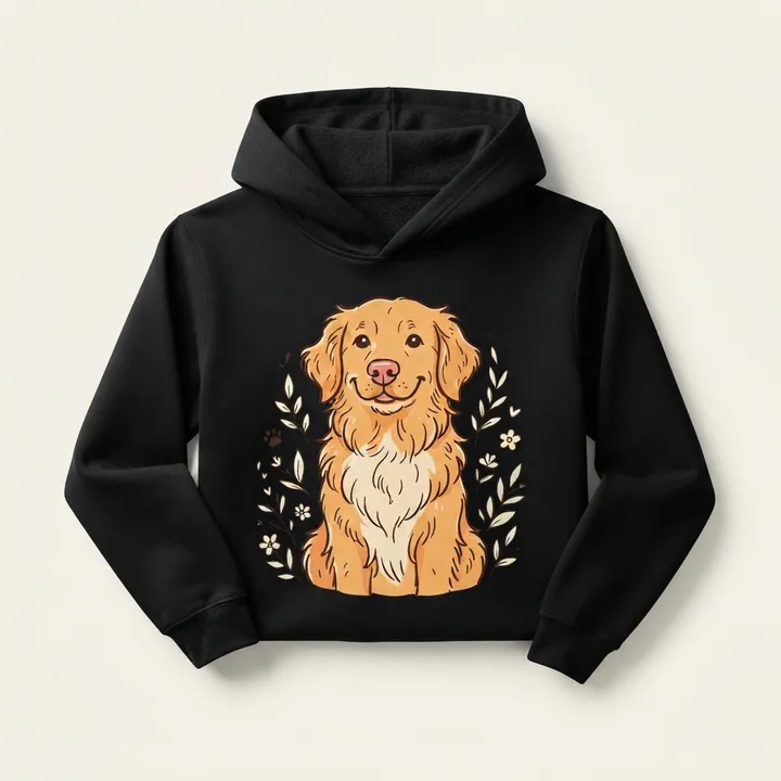 Custom Line Art Pet Portrait Hoodie — Votre résultat