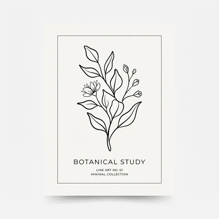 Custom Line Drawing Poster — KI-Design