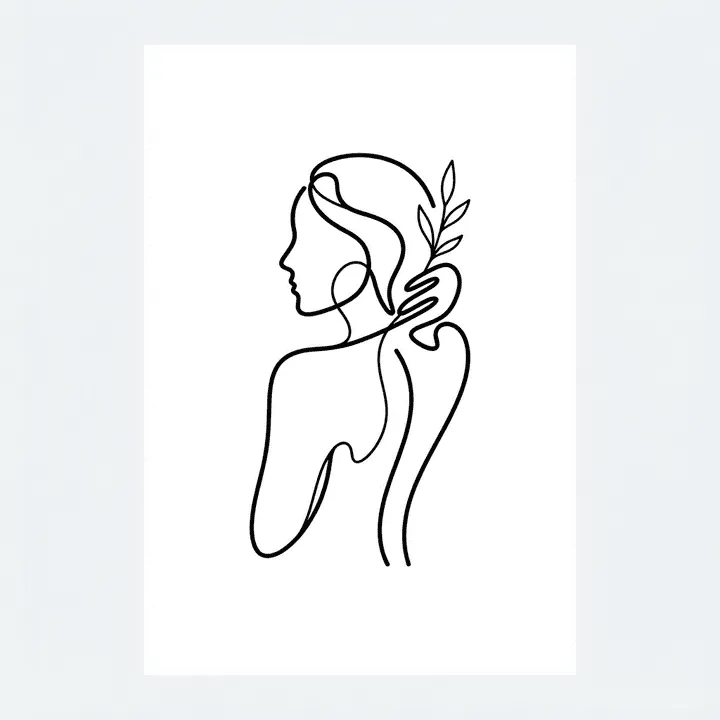 Custom Minimal Line Art Poster — AI design