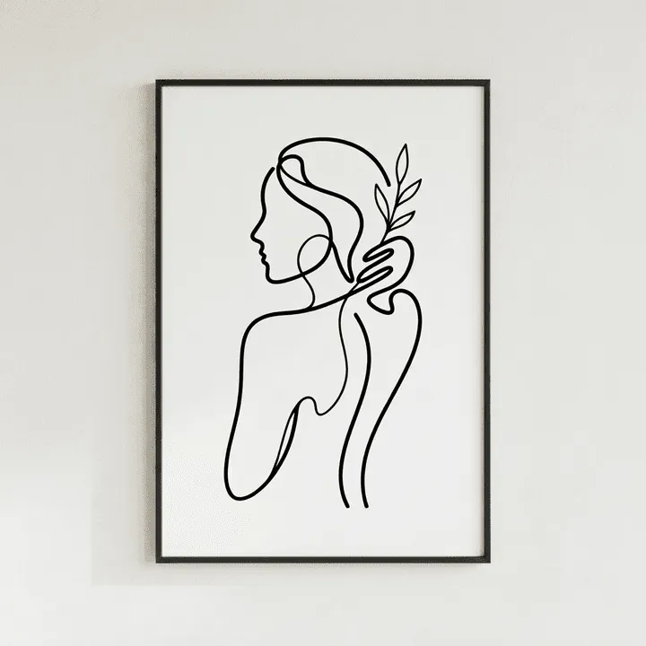Custom Minimal Line Art Poster — Your result