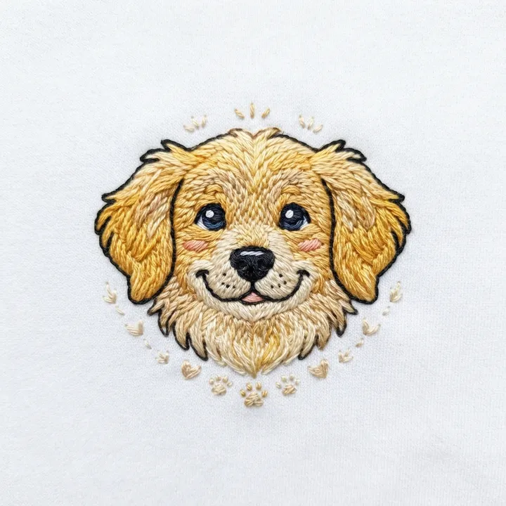Custom Pet Ears Embroidered Sweatshirt — Design IA