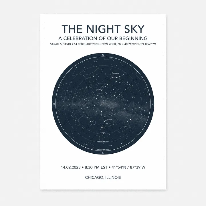 Custom Star Map Poster — KI-Design
