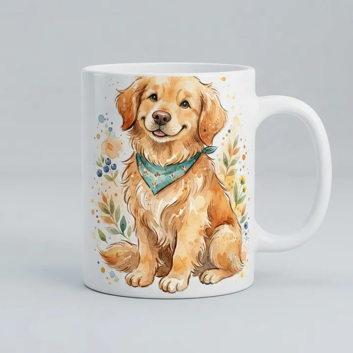 Custom Watercolor Pet Portrait Mug — Il tuo risultato