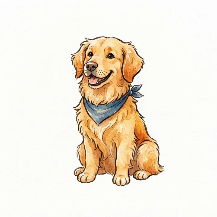 Custom Watercolor Pet Portrait Poster — Design IA