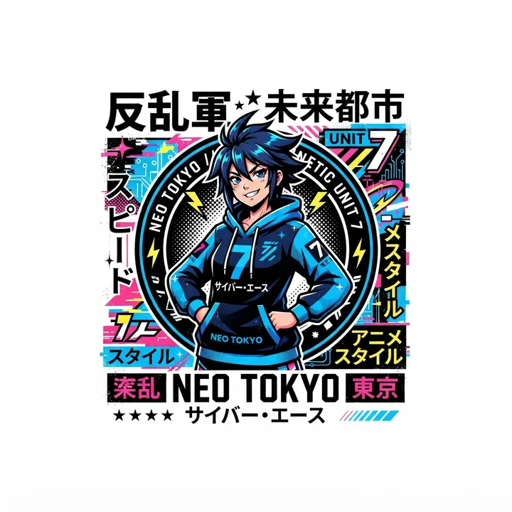 Anime hoodie — KI-Design