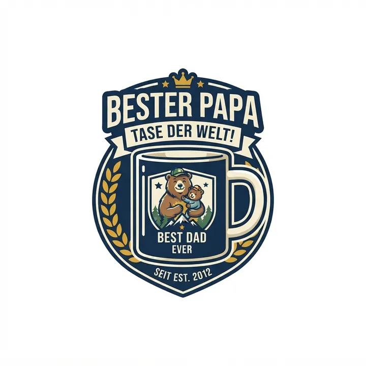 Bester papa tasse — KI-Design