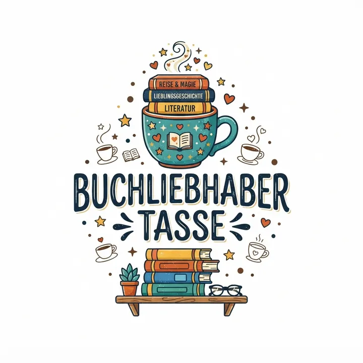 Buchliebhaber tasse — KI-Design