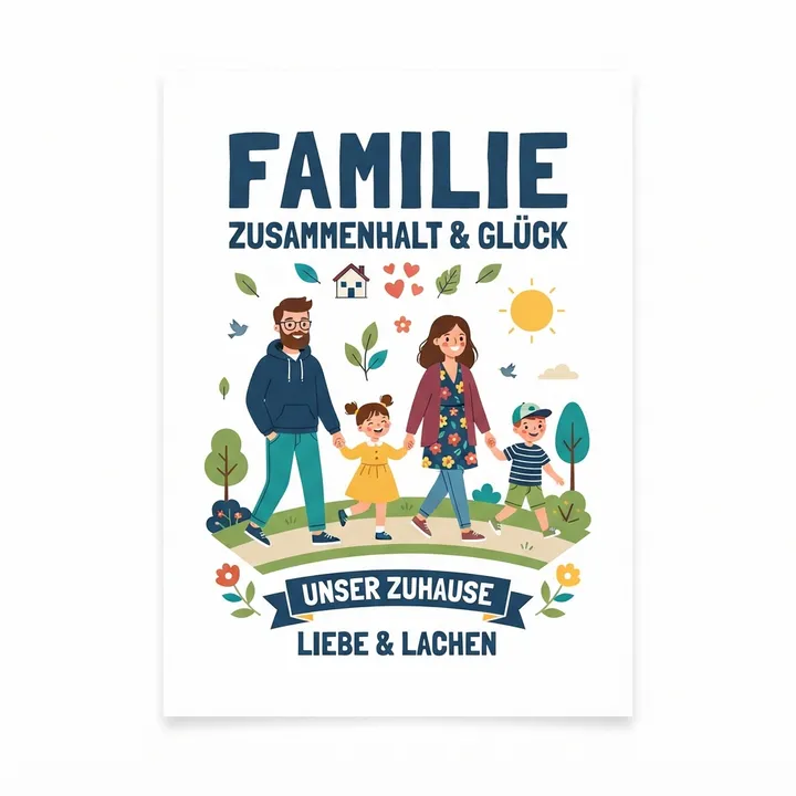 Familien poster — KI-Design