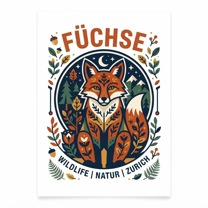 Füchse poster — KI-Design