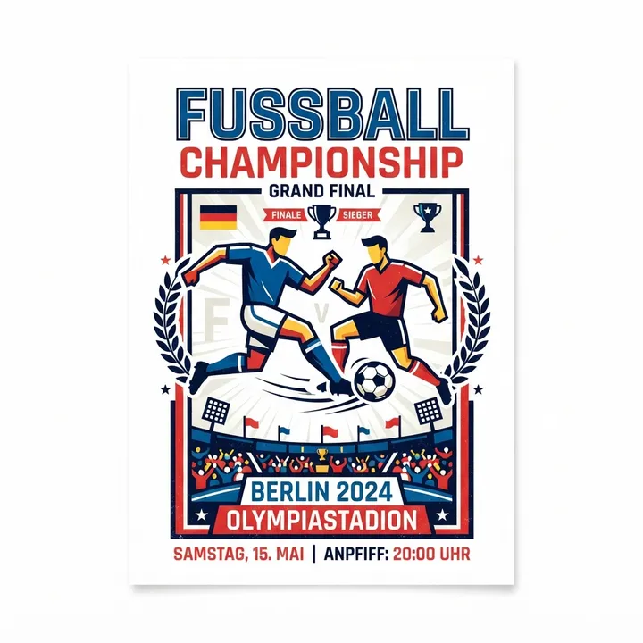 Fussball poster — KI-Design