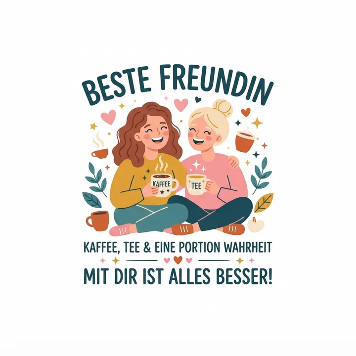 Geschenk beste freundin tasse — KI-Design