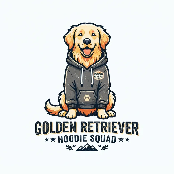 Golden retriever hoodie — KI-Design