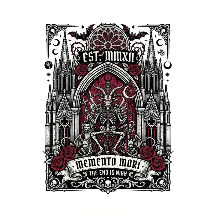 Gothic t-shirt — KI-Design