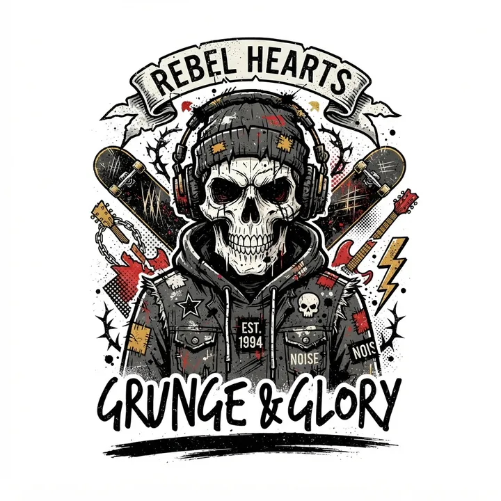 Grunge hoodie — KI-Design