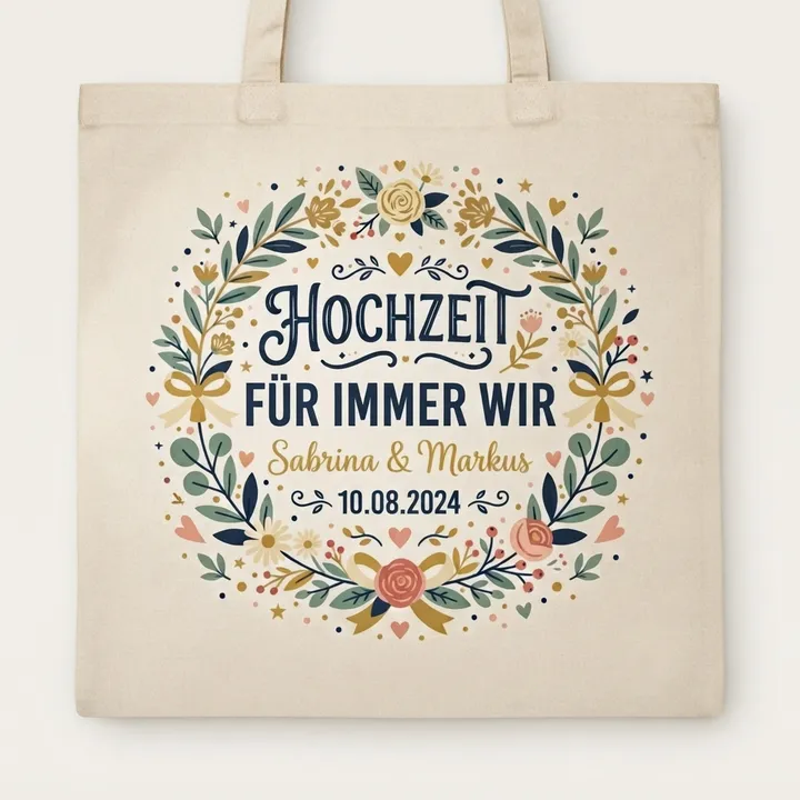 Hochzeit stoffbeutel
