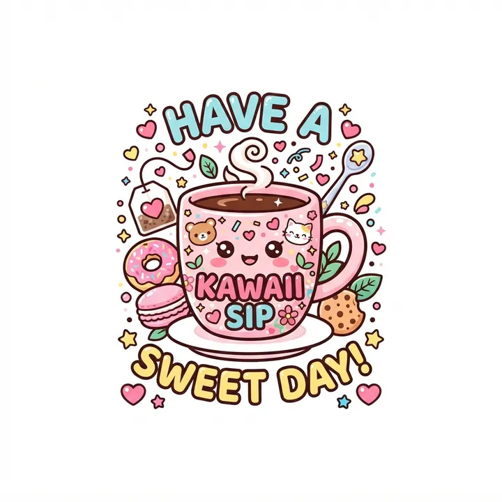 Kawaii tasse — KI-Design