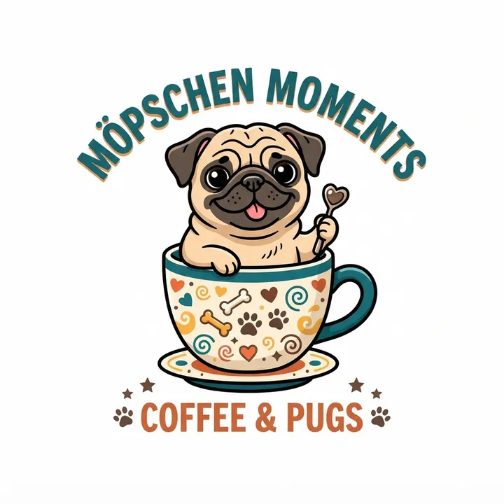 Mops tasse — KI-Design