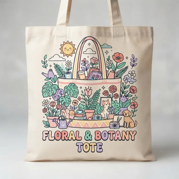 Pastel aesthetic tote